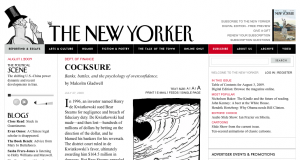 screenshot of the NewYorker.com screenshot of the NewYorker.com